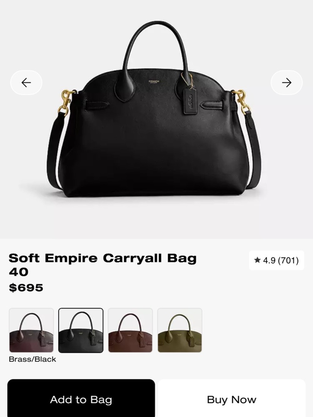 Coach Empire Carryall 40 - Picture 10 of 14